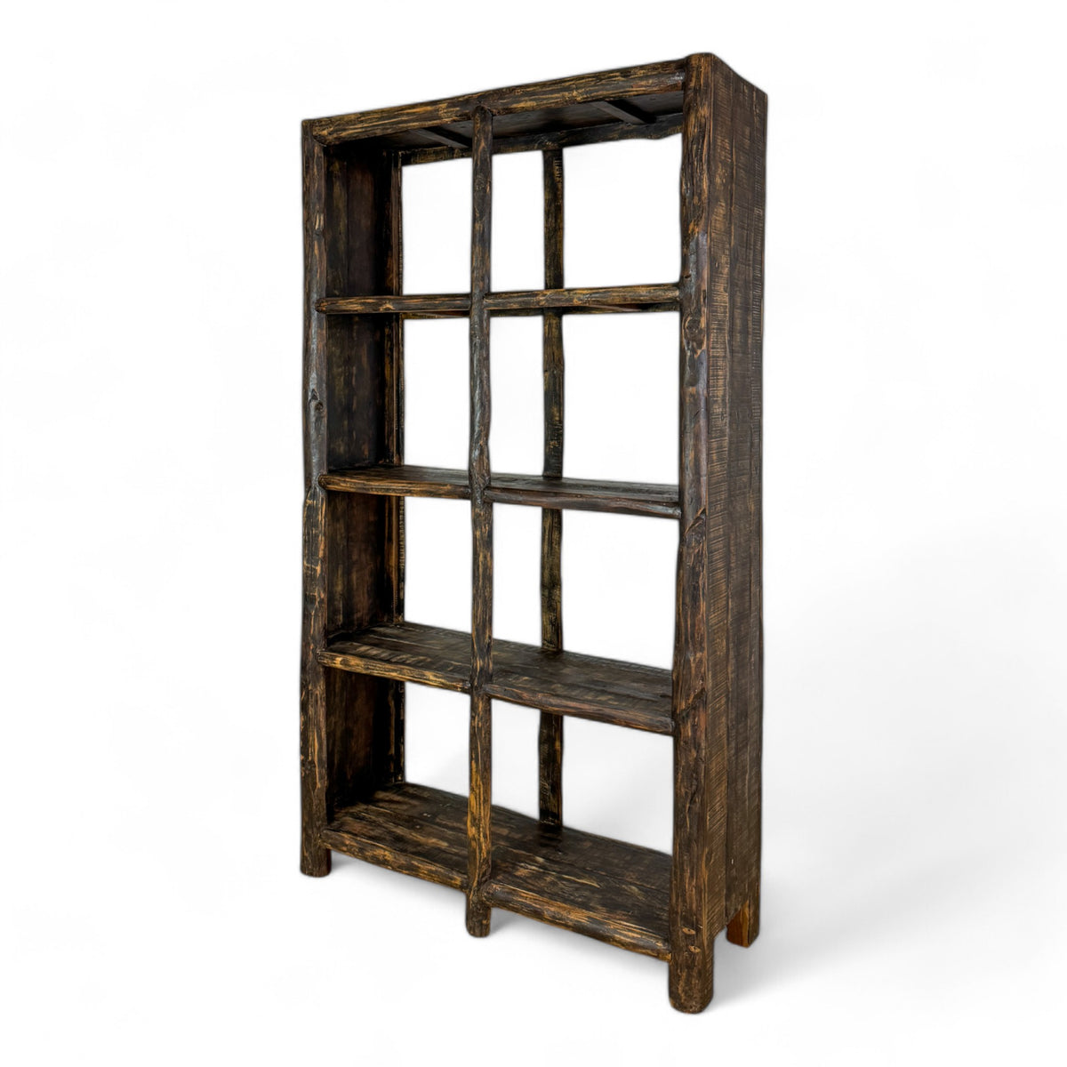 Rustic Two Sided Open Display Cabinet