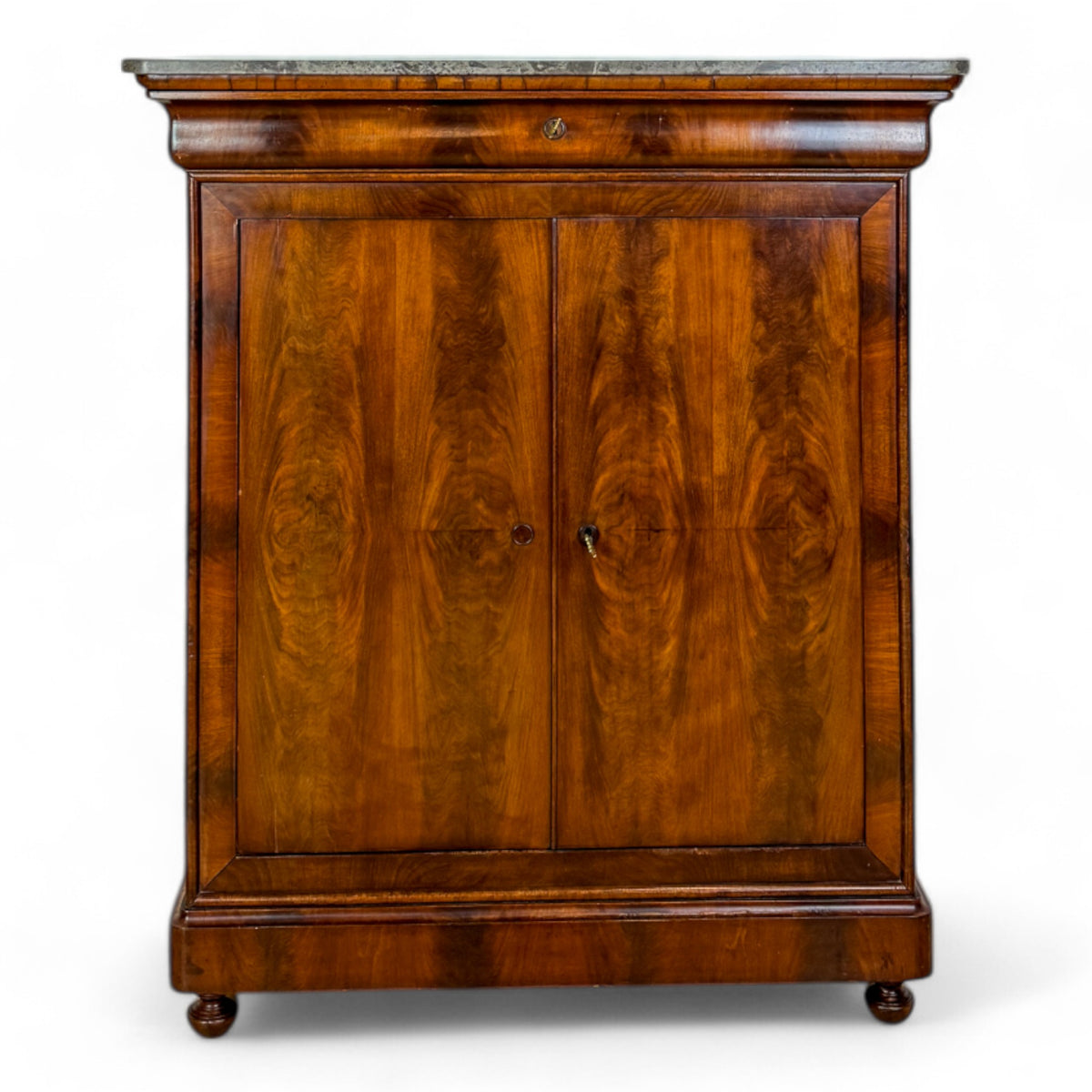 Marble Top Mahogany Cabinet