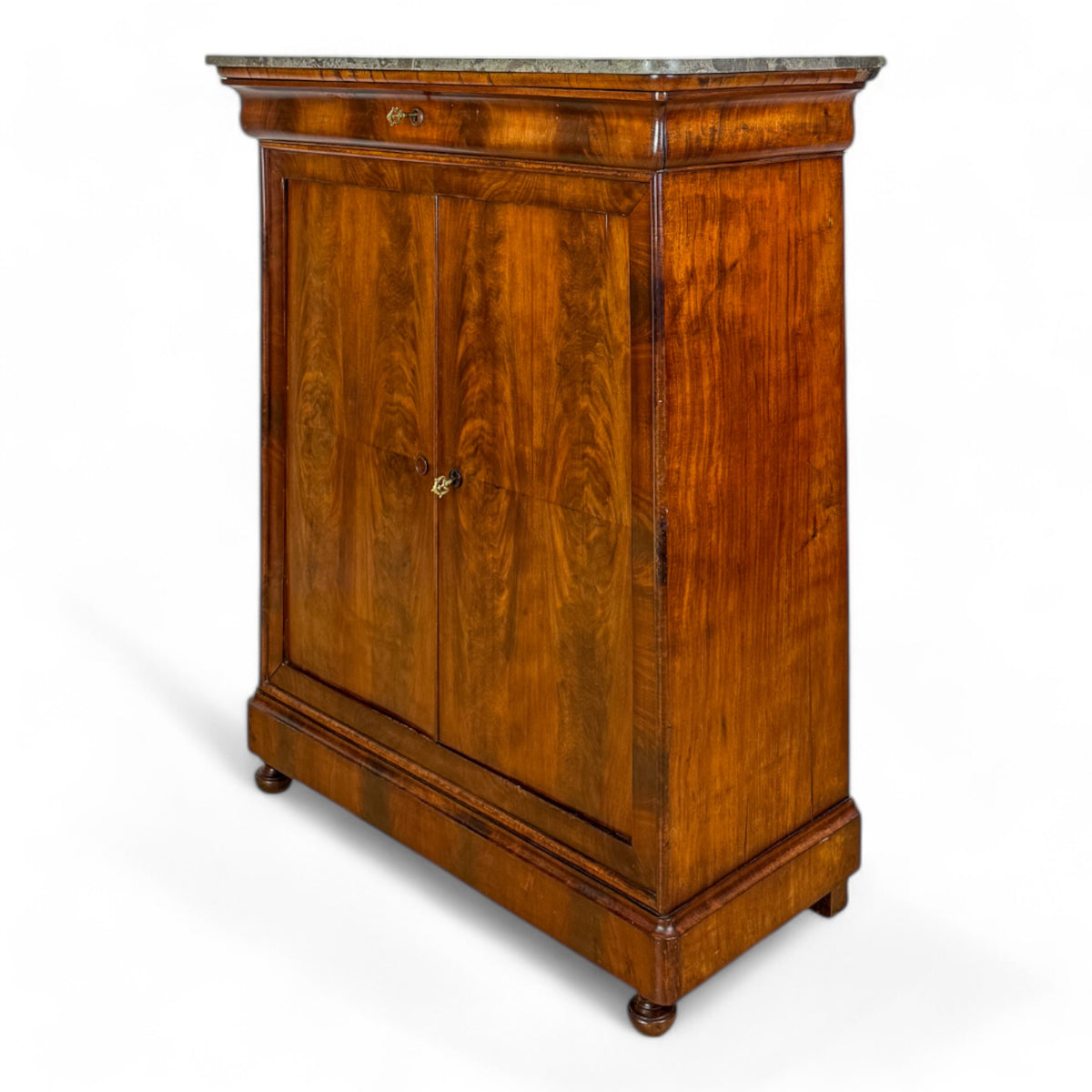 Marble Top Mahogany Cabinet