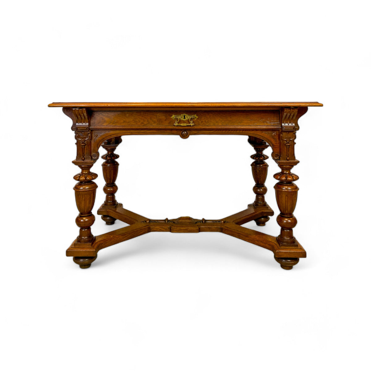 Victorian Oak Table Desk