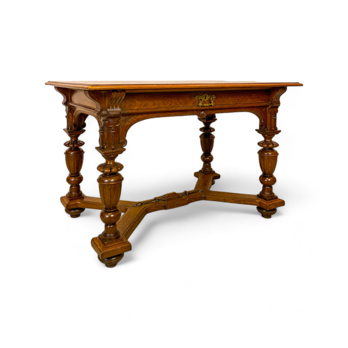 Victorian Oak Table Desk