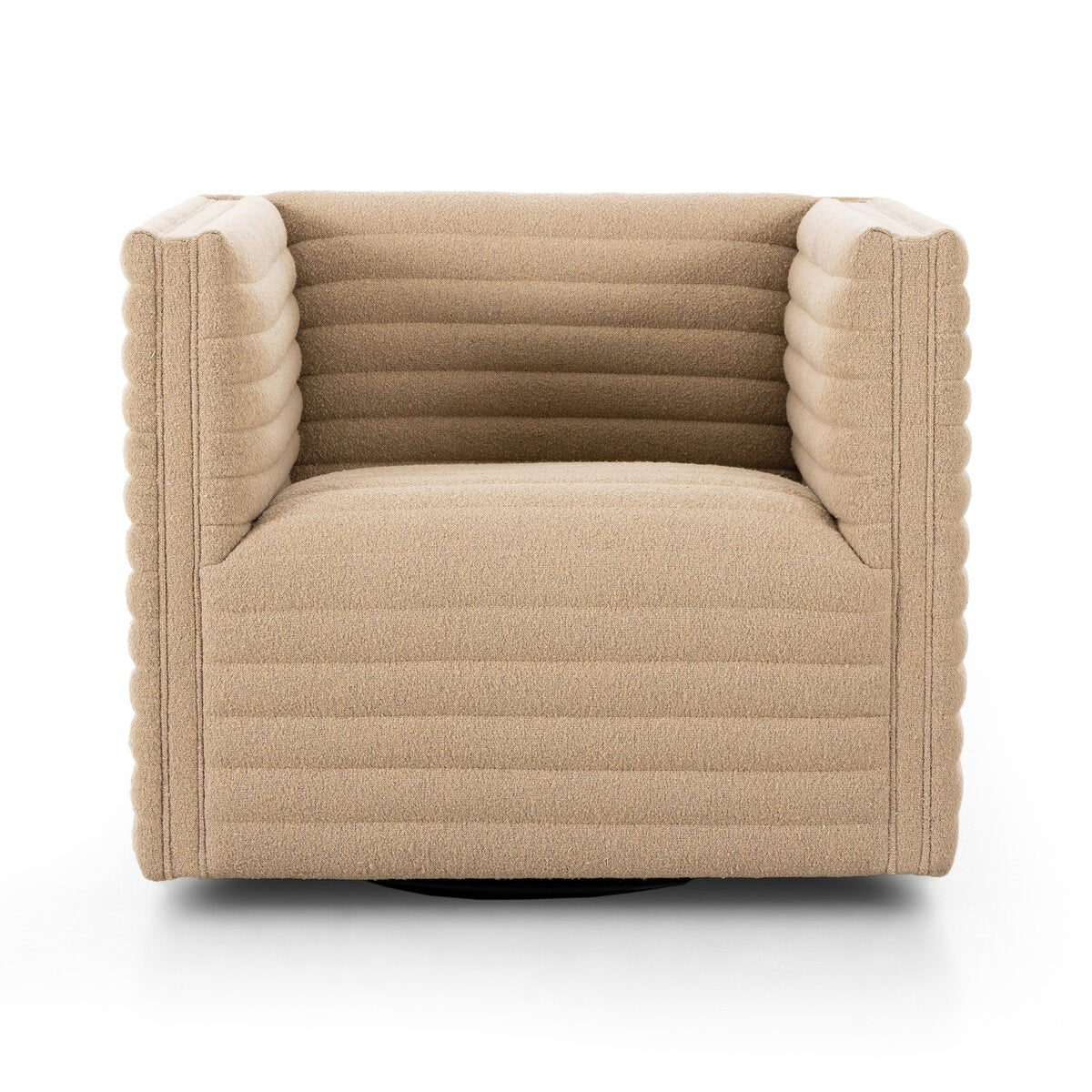 Modern Channeled Swivel Chair