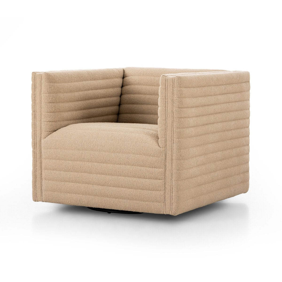 Modern Channeled Swivel Chair