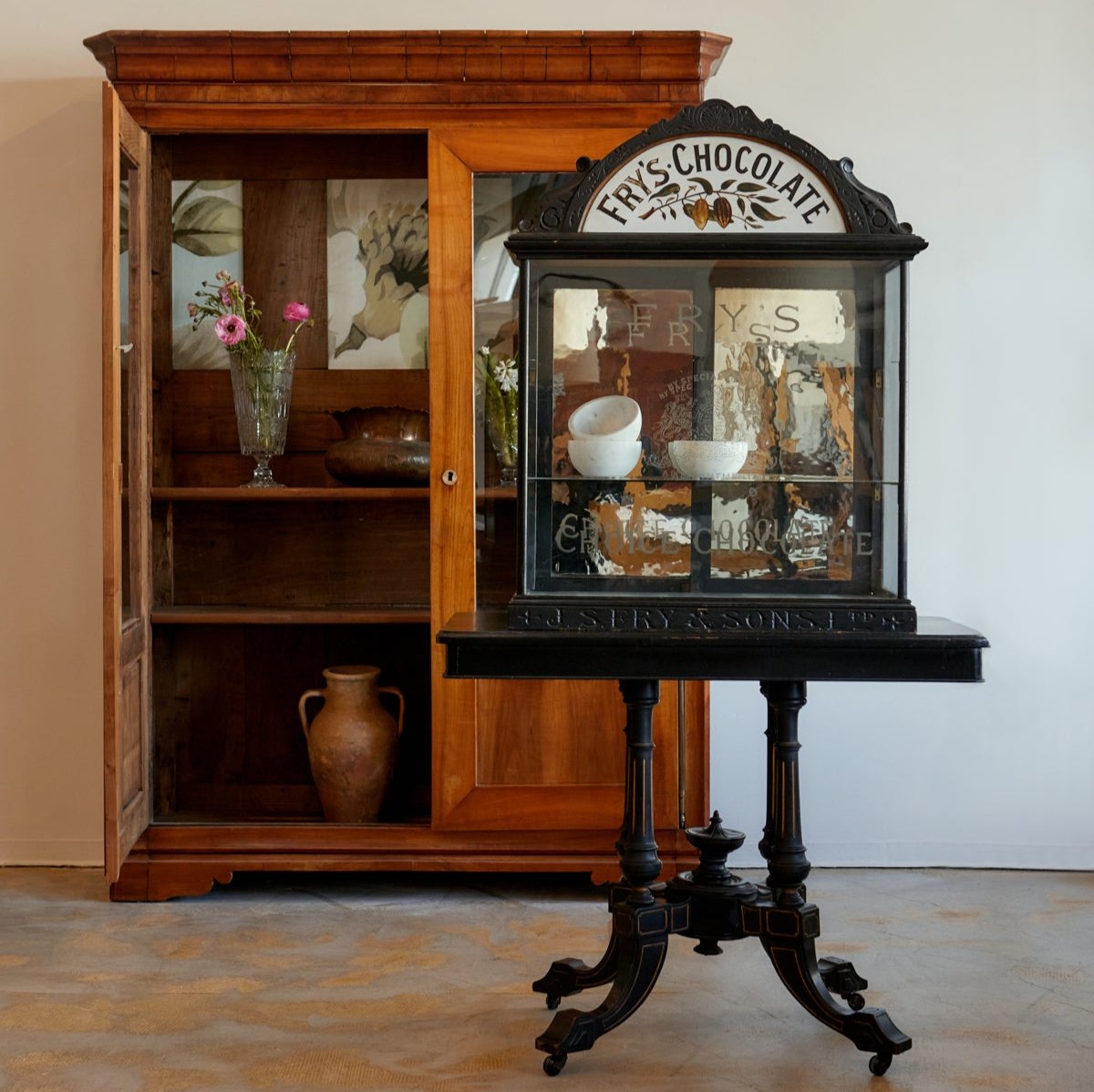 English Chocolate Display Cabinet