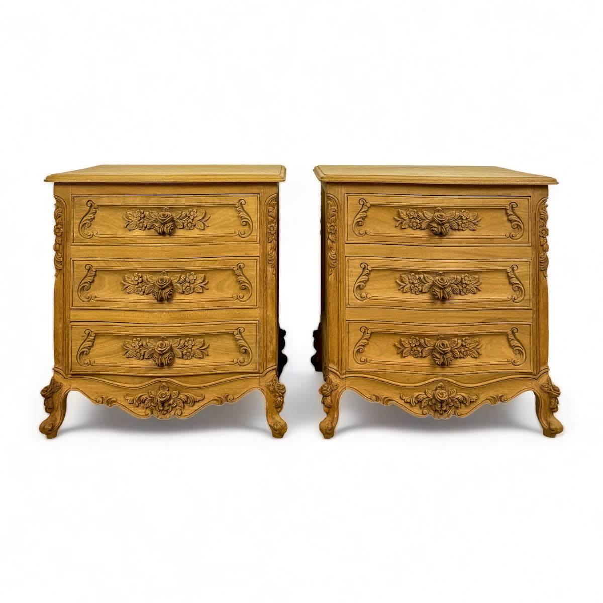 Pair of carved Nightstands