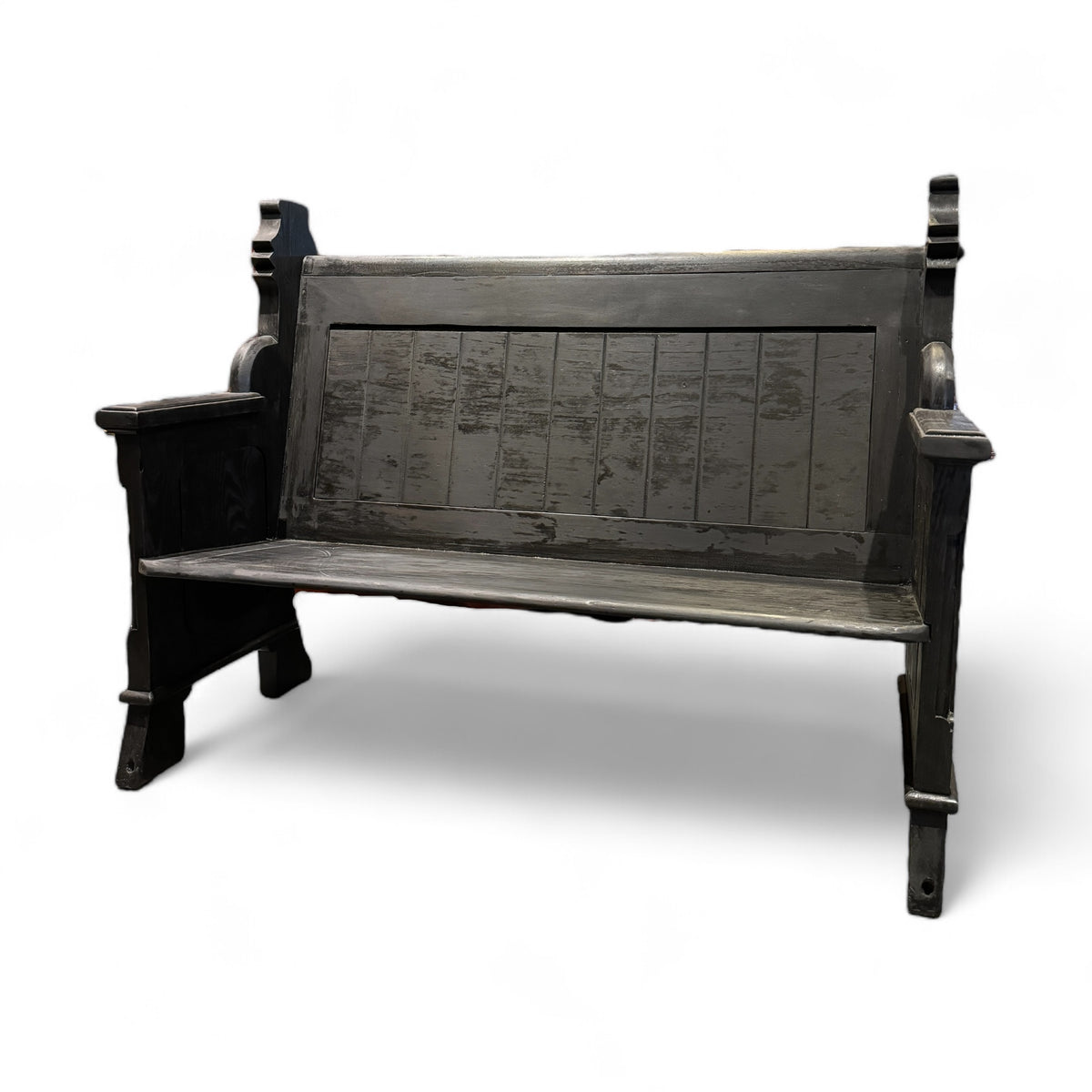 Ebonized Church Bench