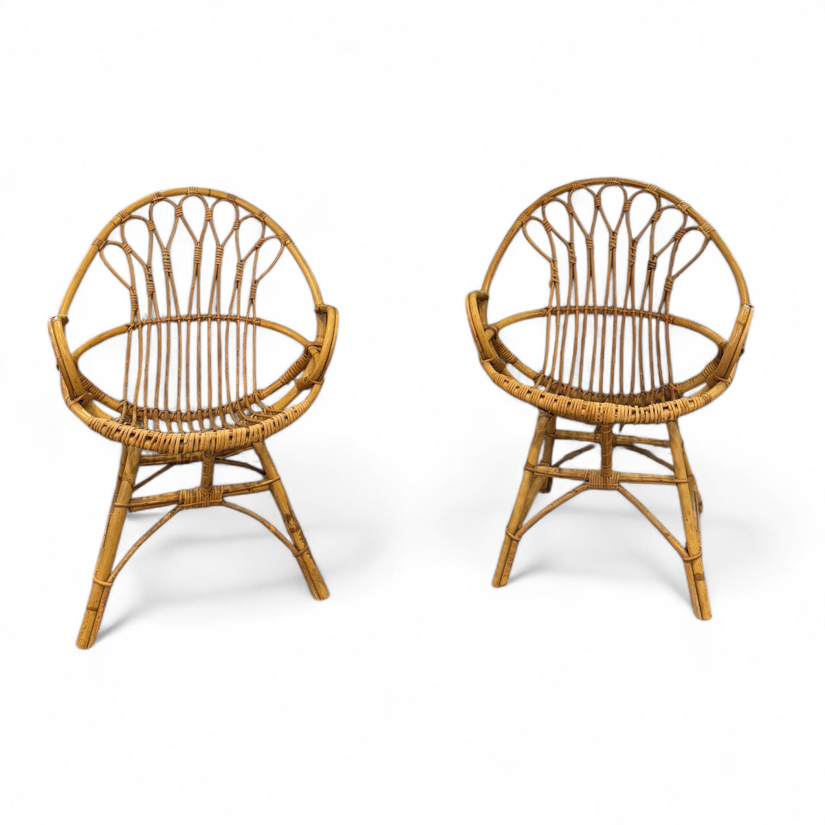 Pair of Rattan Armchairs