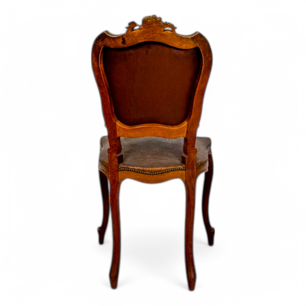 Louis XV Dining Chairs with Croc Leather - Set of 6