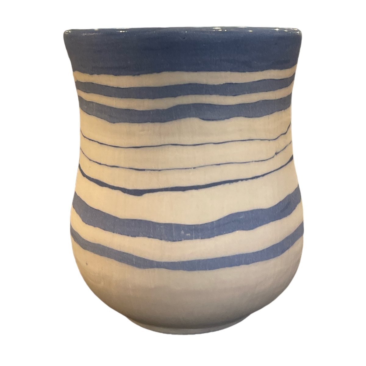 Blue &amp; White Handmade Ceramic Vessel